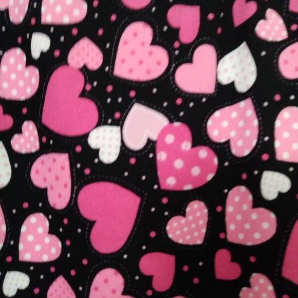Fabulous Just Like You 2 Pk. Sleep Shorts Black with Hearts & Black - Picture 3 of 14